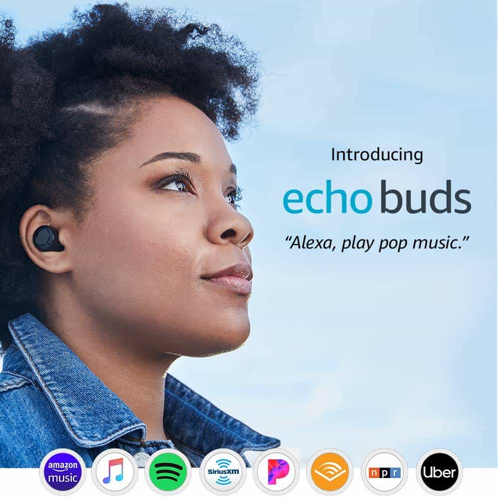 she’s even mildly annoyed about having to use echo buds