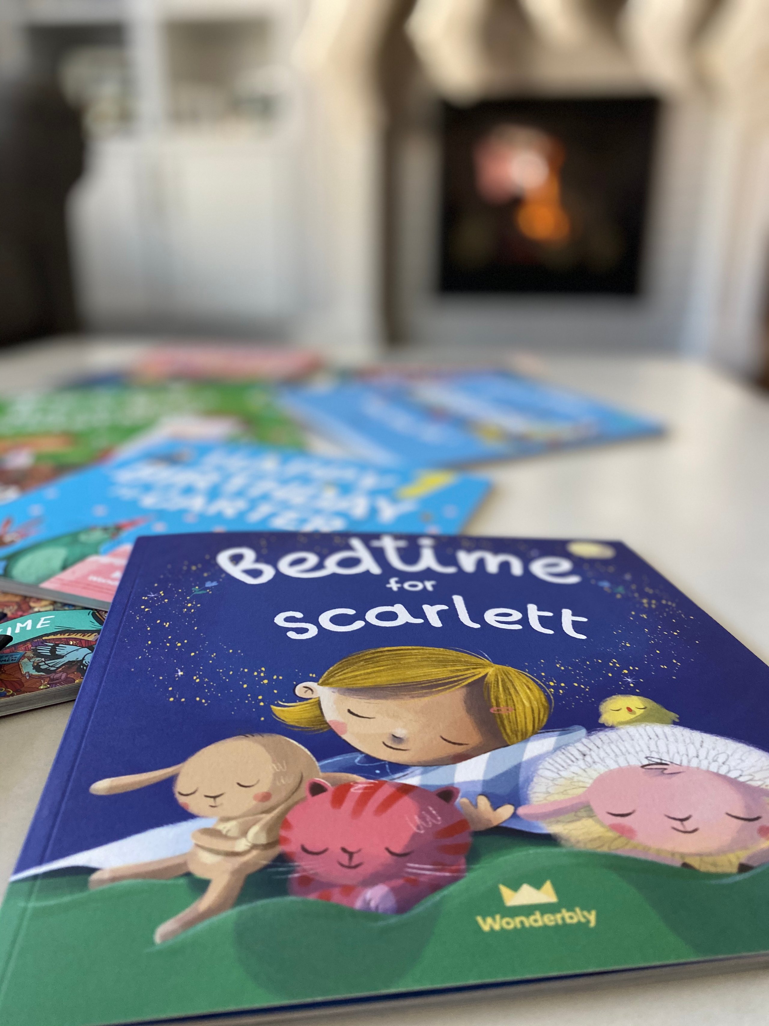 wonderbly review: one of the books, customized with our daughter’s name on it