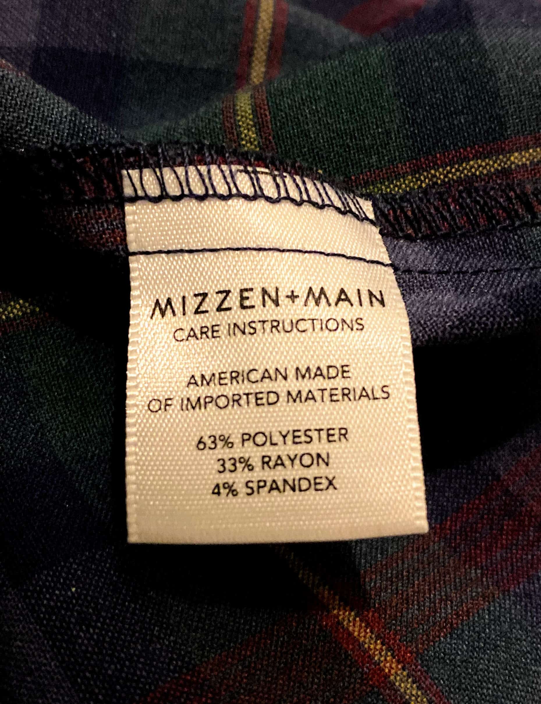 mizzen main flannel material