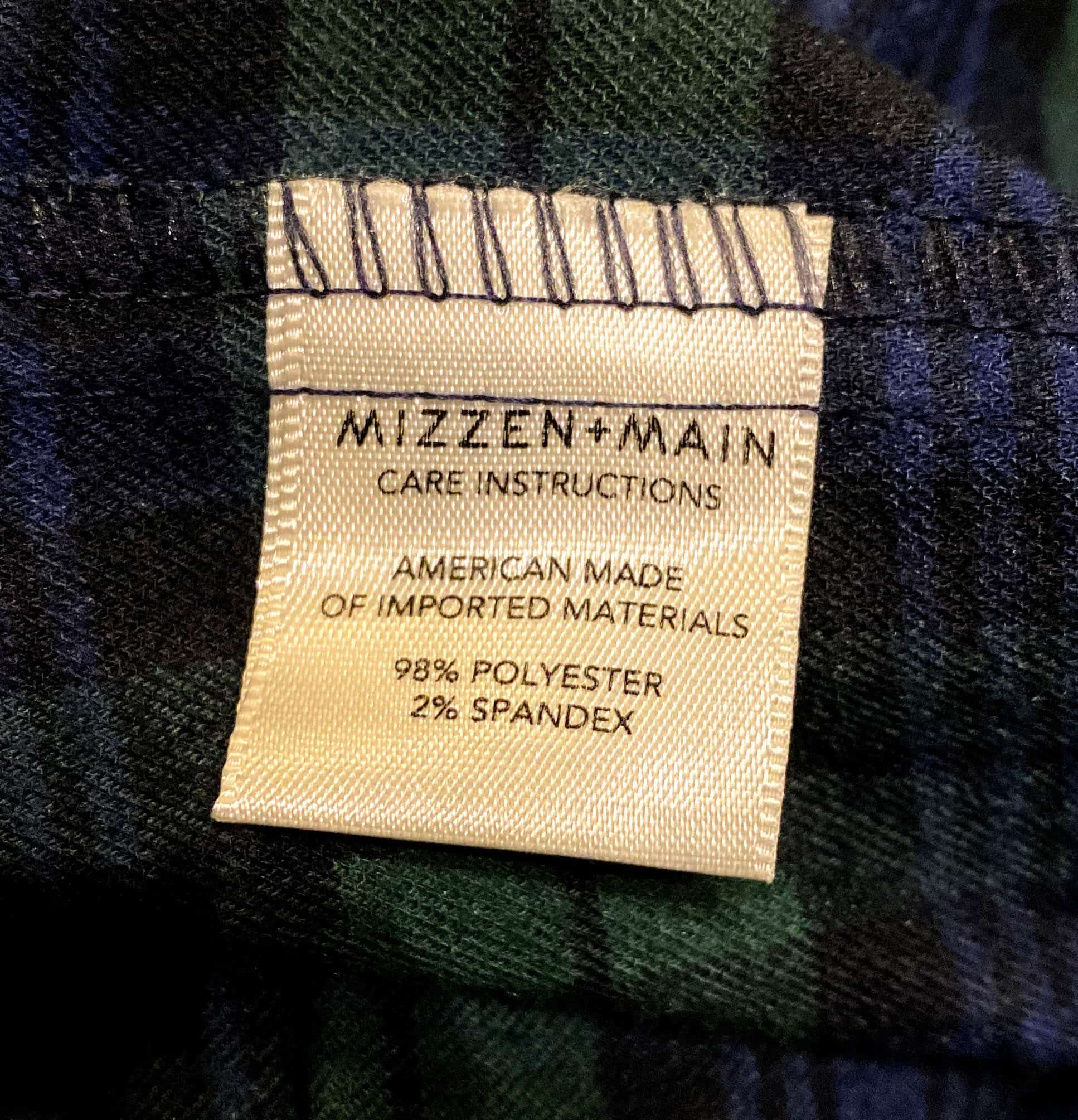 mizzen main flannel material2