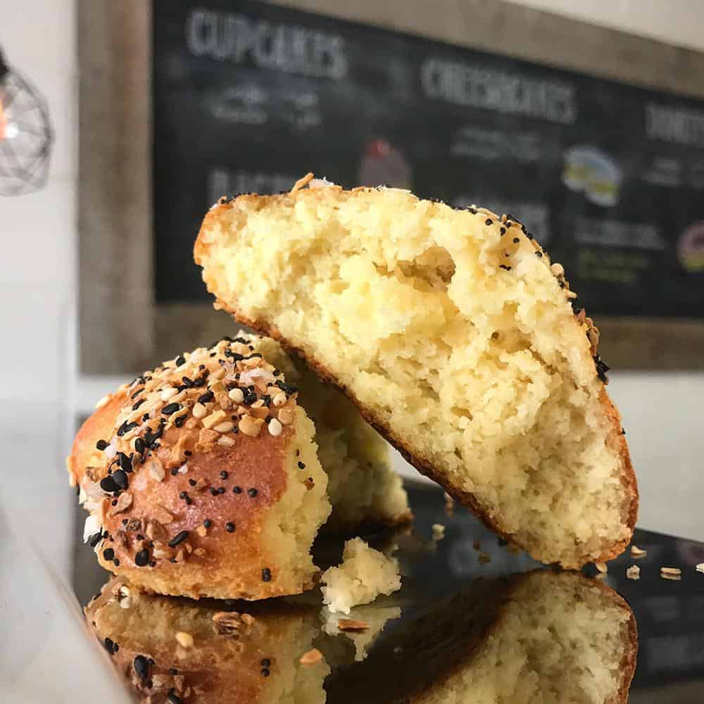 this is a keto bagel, yes, you read that right – a keto bagel!!!
