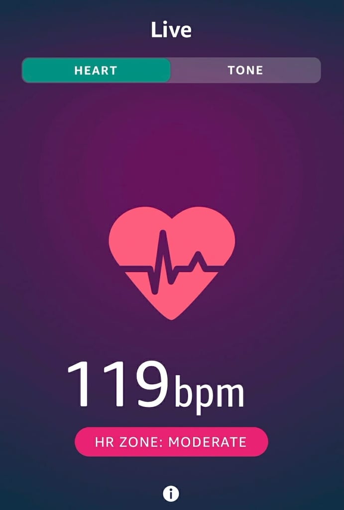 meanwhile, the halo band gave me a rate of bpm
