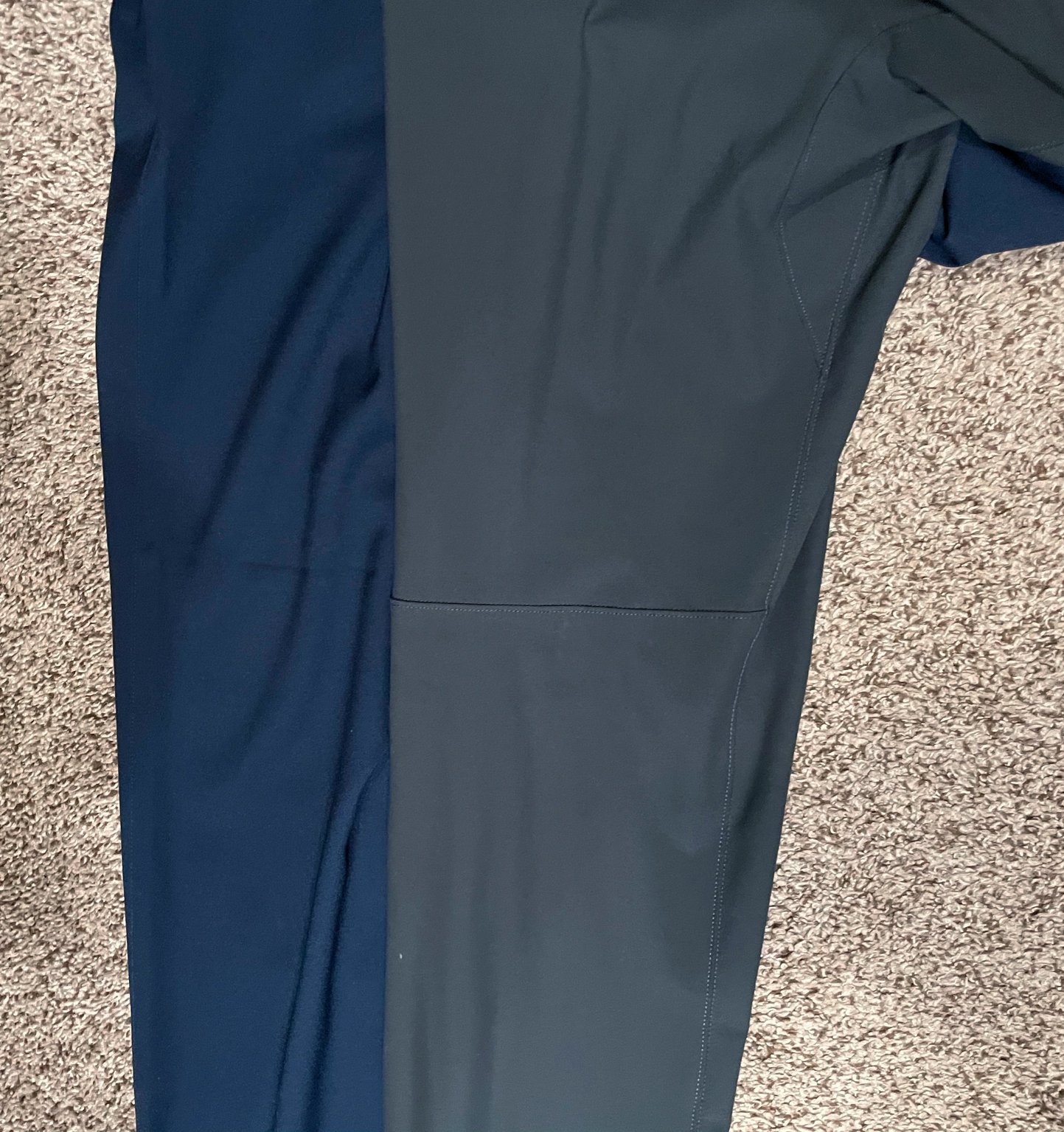 mizzen + main chinos (left) / lululemon (right)