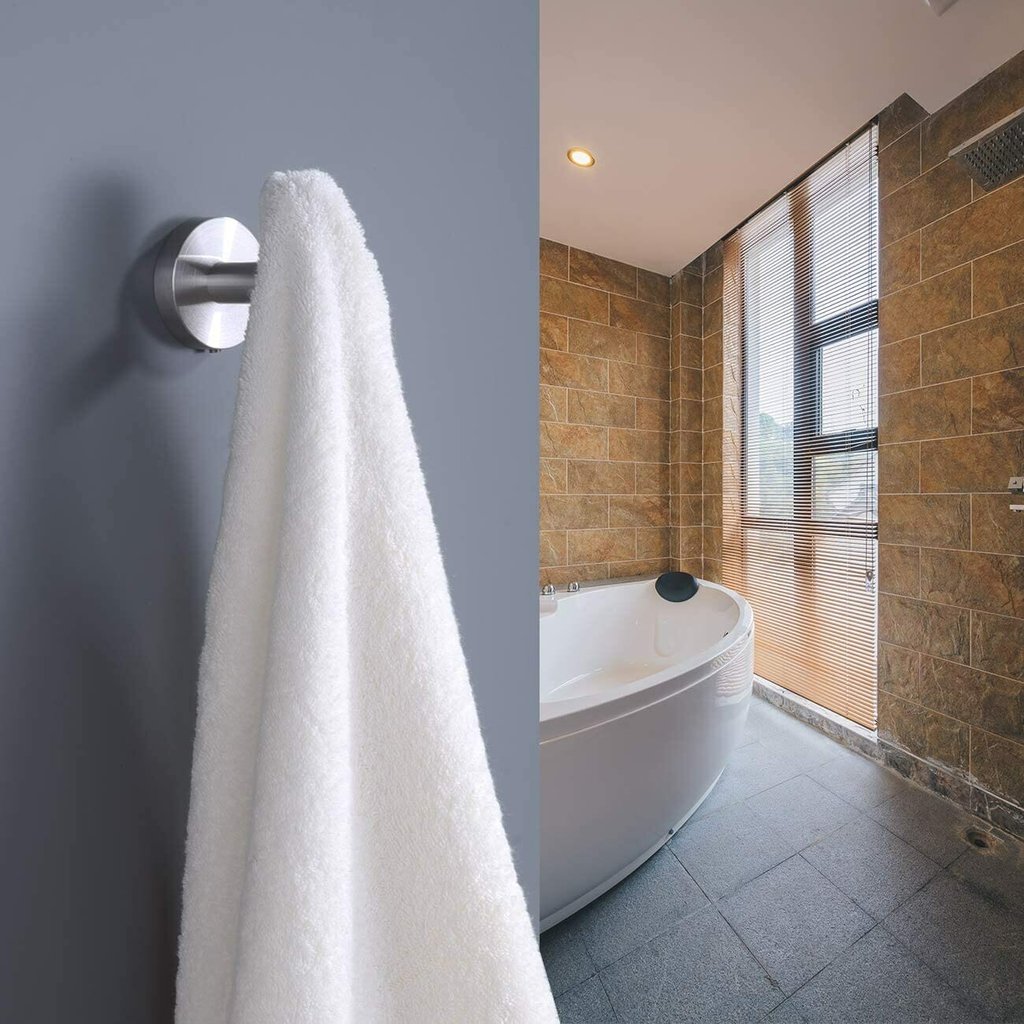 if you hang a towel like this after a shower or bath, it’s more likely to not get 100% dry
