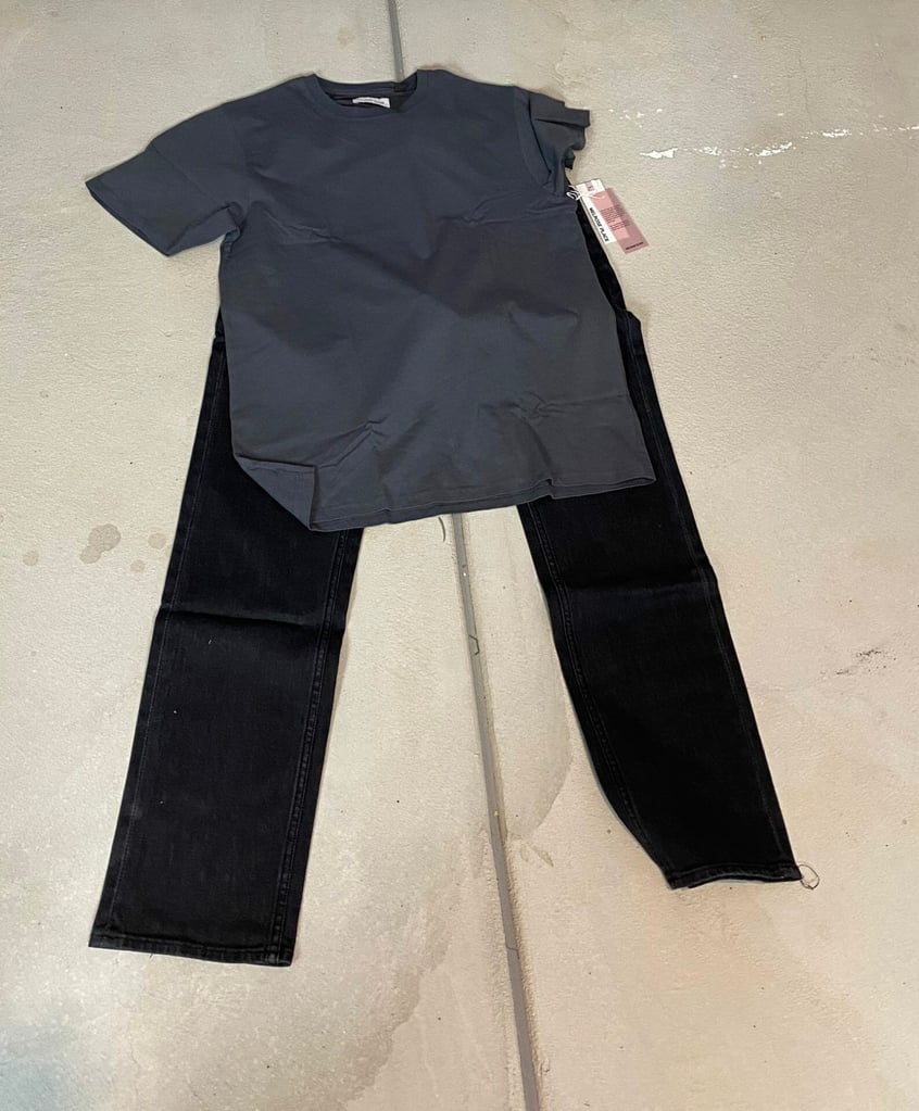 melrose place shirt + five four black jeans