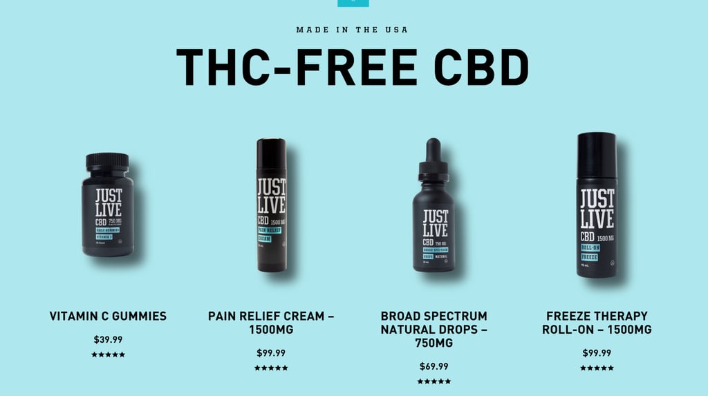 some of the great just live cbd products available