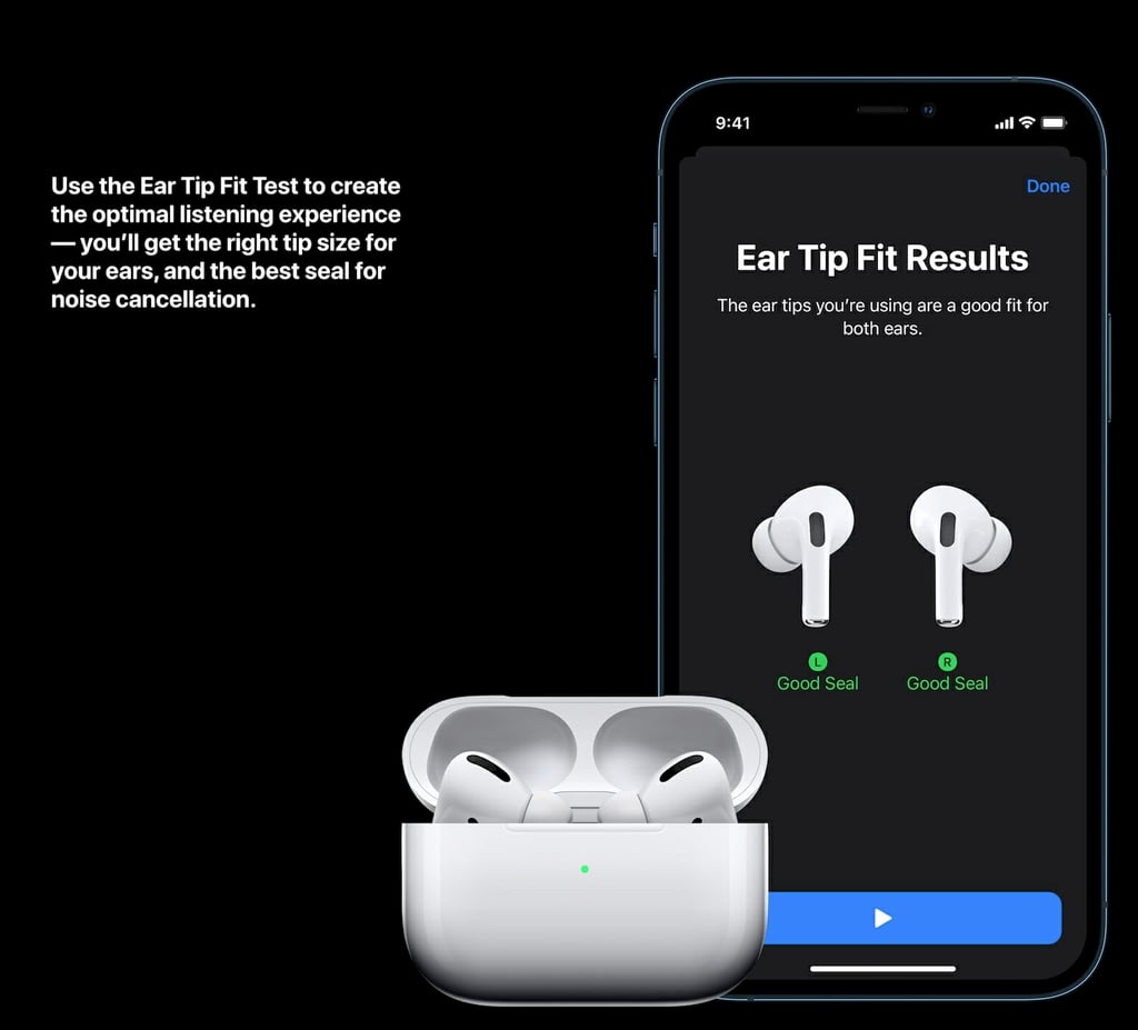 the seal test: possible with the deep ios integration – the airpod ear tips are really an engineering marvel!