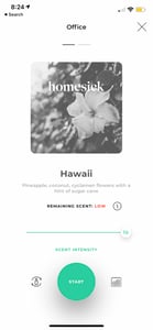 in a recent update to the pura smartphone (ios + android), the app displays high/medium/low fragrance remaining