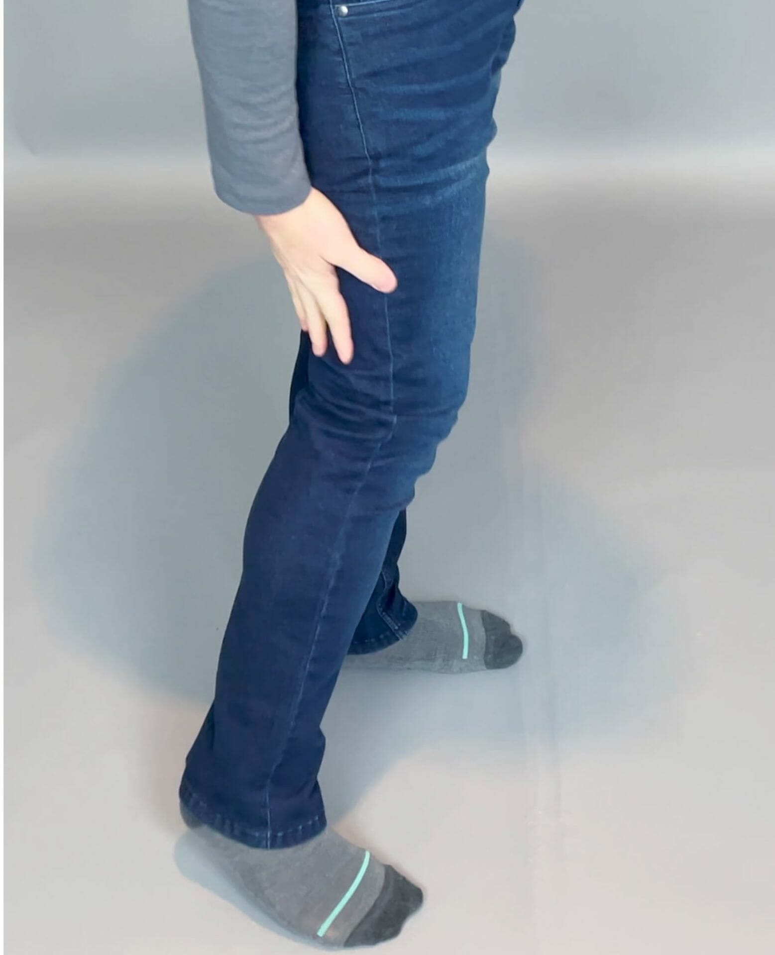slim fit on the left, athletic fit on the right