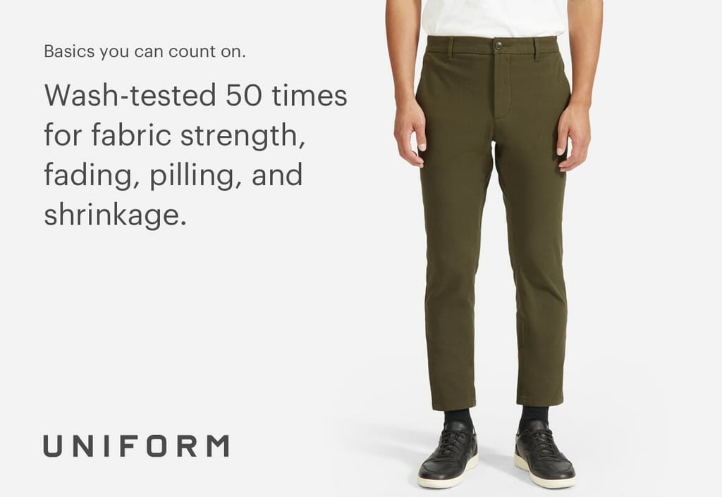 with both waist size and inseam lengths available, you can find the right size chinos for you