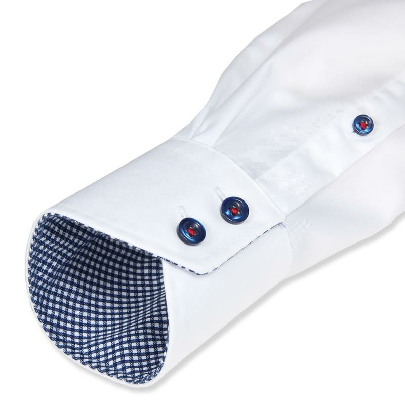 high contrast cuffs are available on some of the shirts