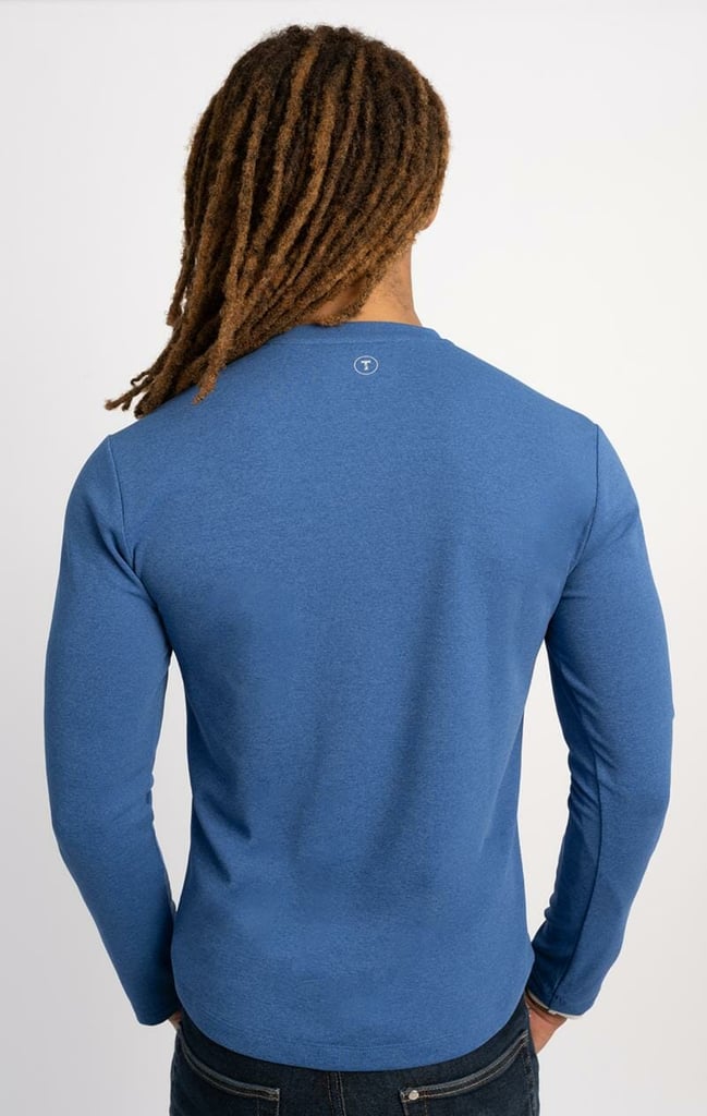 the “t” in a circle on the back on the henley fabric