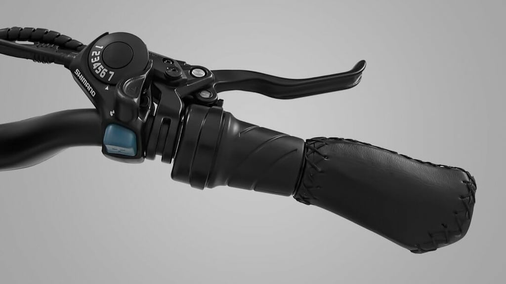 the half twist throttle is built into the handle bars