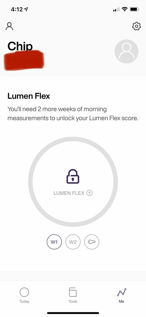 the lumen app tells you where you are in the journey and creates your lumen flex score – we loved this lumen app as part of our lumen review
