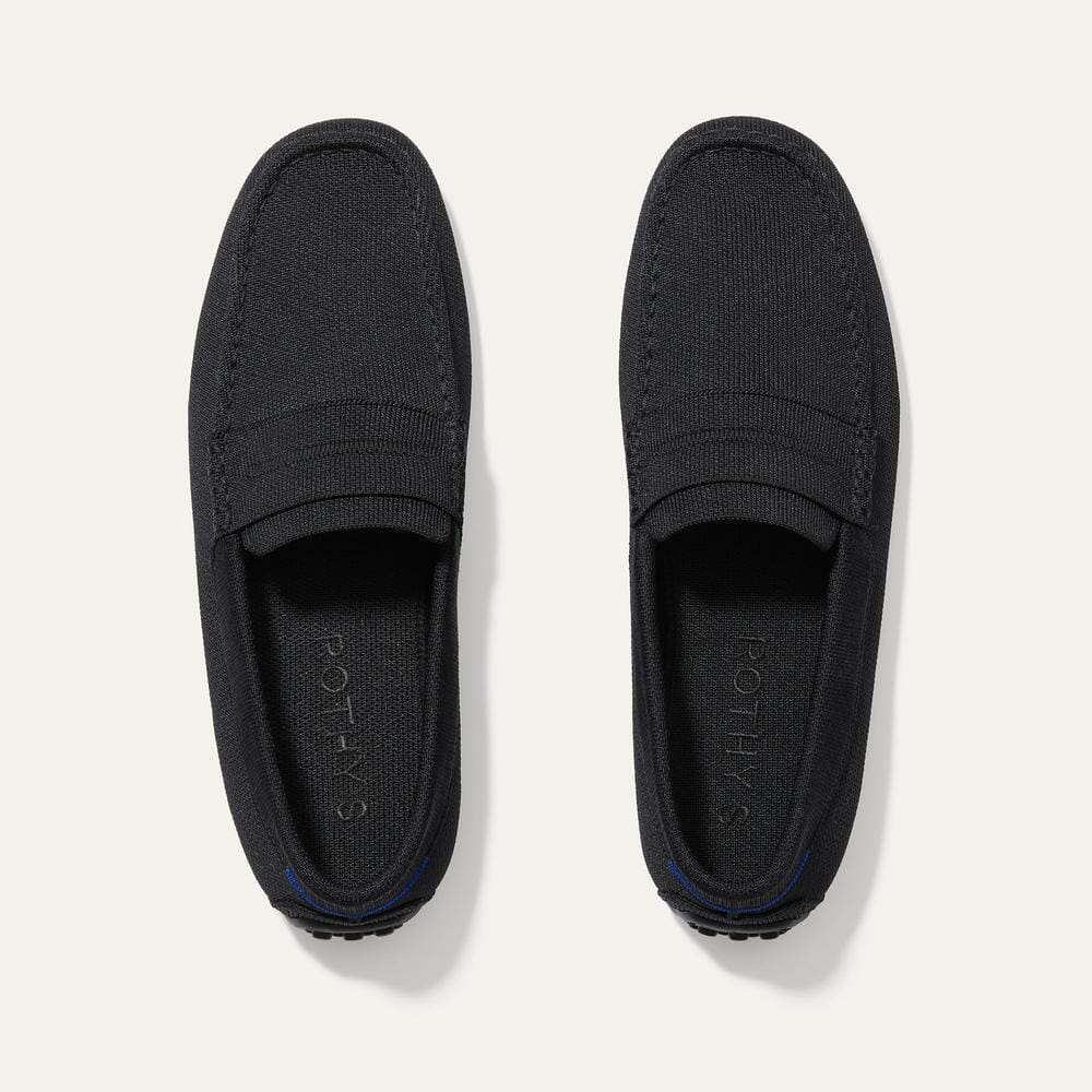 rothys mens loafer top black