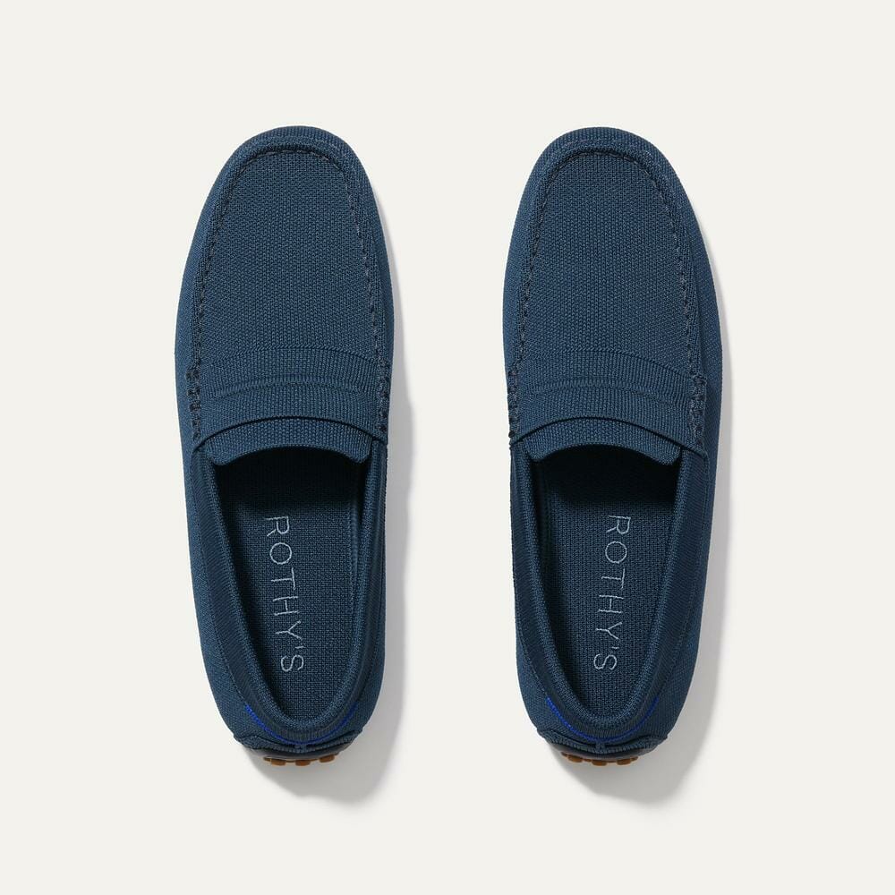 rothys mens loafer top blue