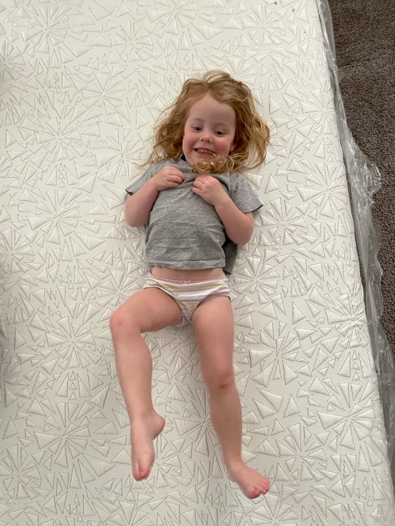 our daughter loved that the gravity mattress had “sparkles