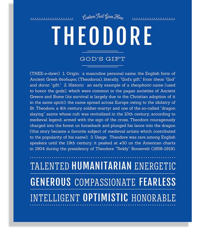 a blue card with white text