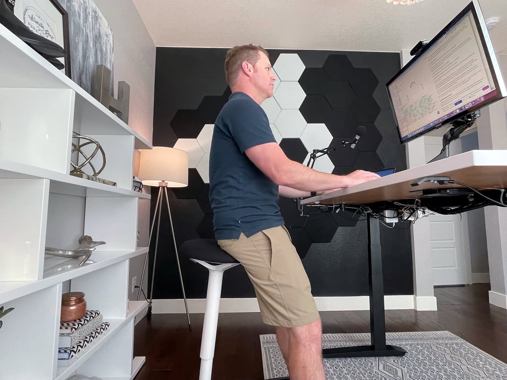 a man sitting at a desk