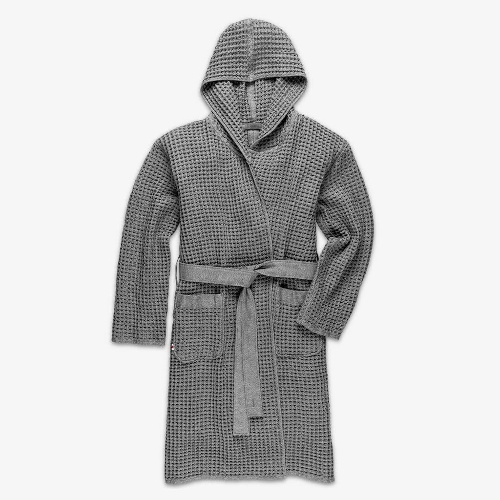 the robes have the same long staple cotton waffle weave you’ll find in the towel set