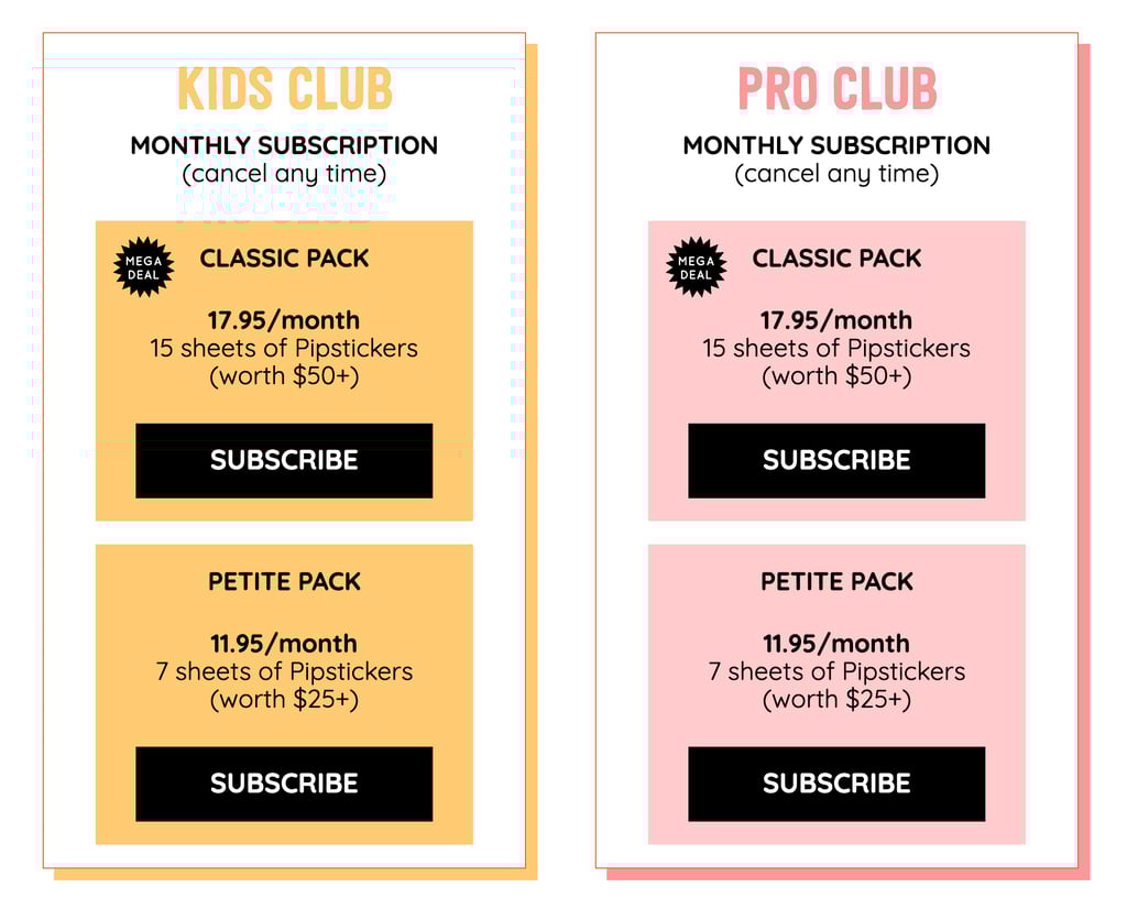 pipsticks pricing options