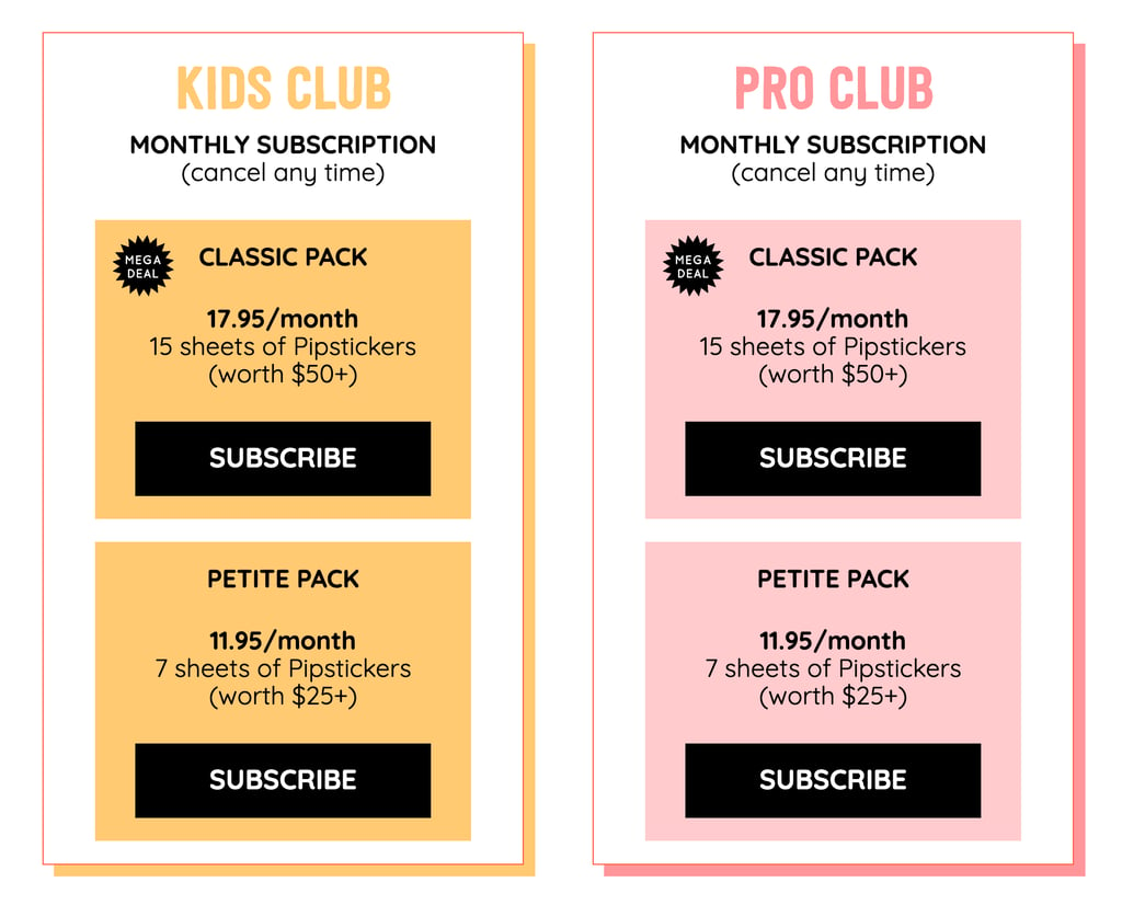 pipsticks pricing options