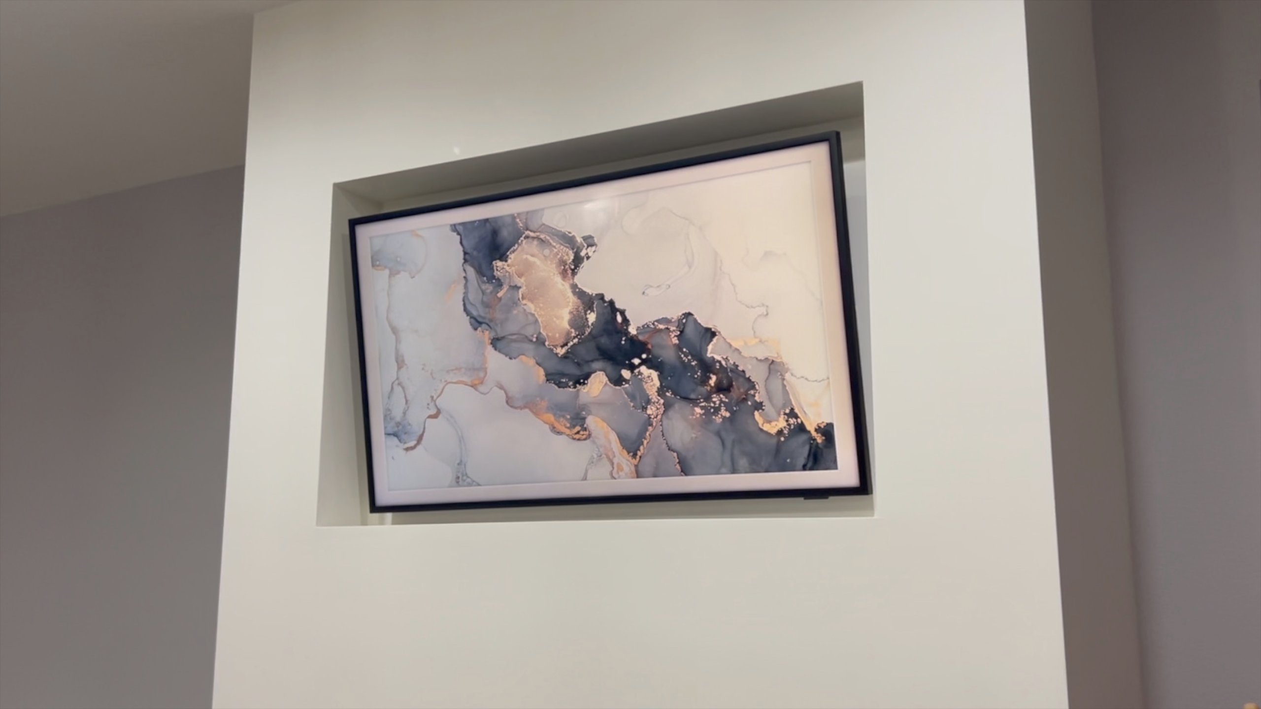 the frame tv in the same space