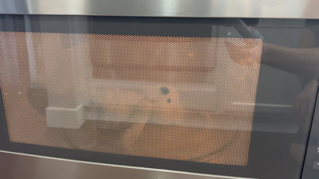 yes, that is a stuffed warmies animal in the microwave…