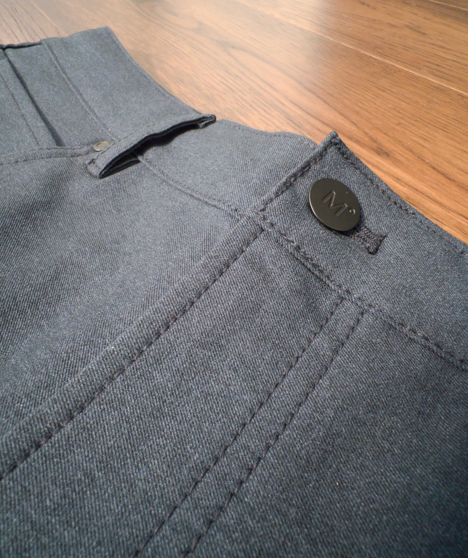 close-up of the ministry of supply kinetic twill fabric