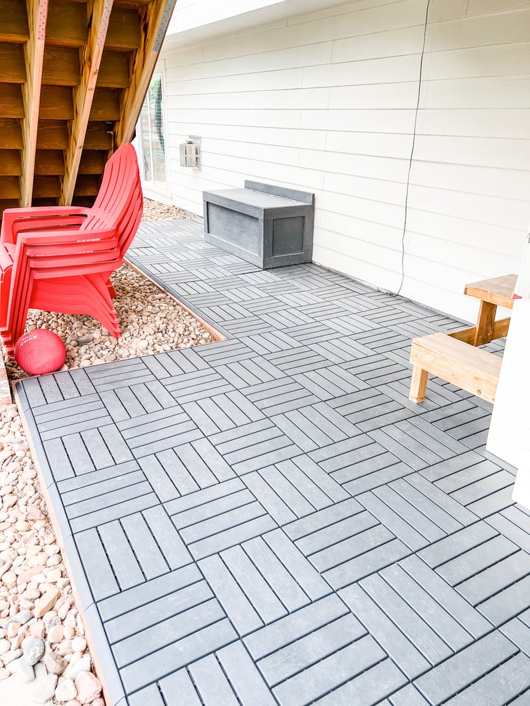 while this isn’t diy deck tiles – it’s close! it’s also cheaper than deck lumber