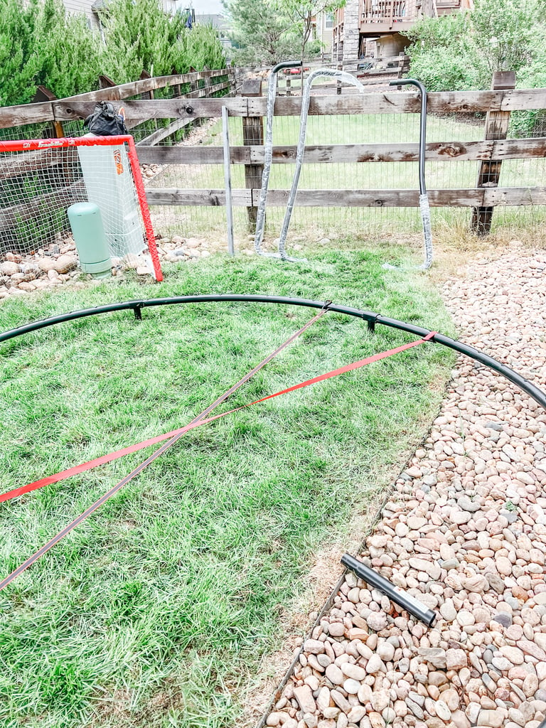 a fence and a fence around a yard