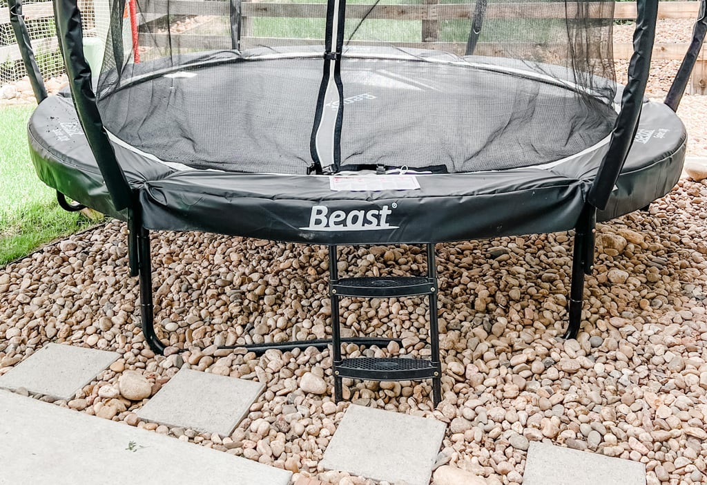 a trampoline with a net on top