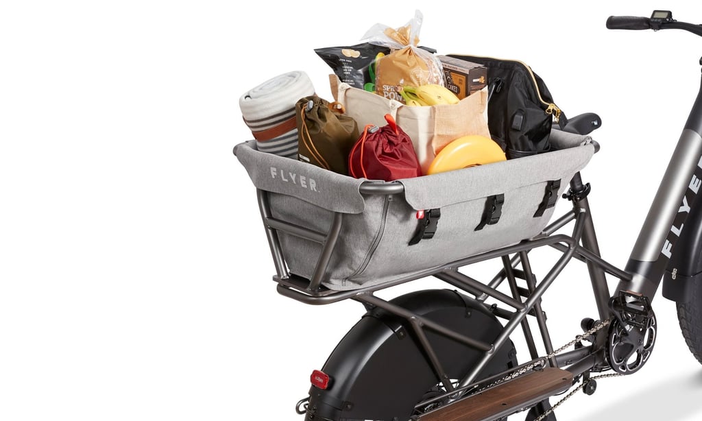 perfect not just for kids, but for groceries, too – notice the brake like, too – the brake light is still visible in all this