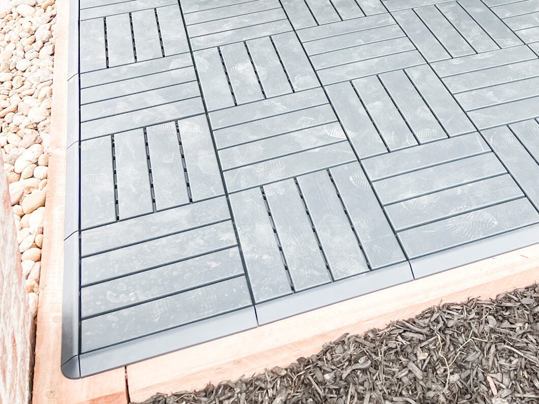 don’t forget the ikea runnen edging strip of this outdoor flooring tiles