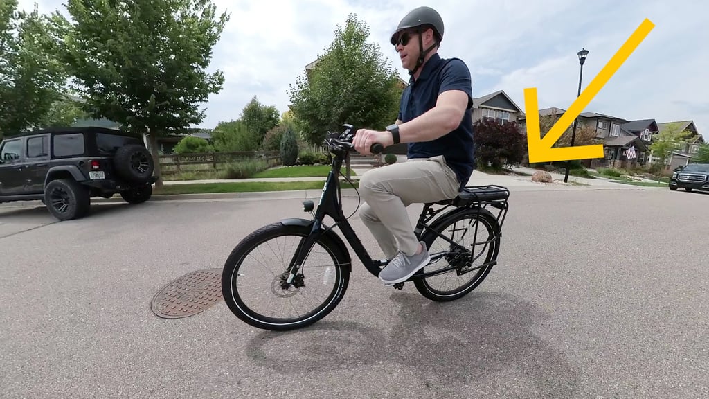 comfort electric bike = battery in the back, unusual in e-bike designs