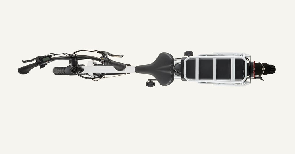 folding handlebars make this a lot easier to store, for real!