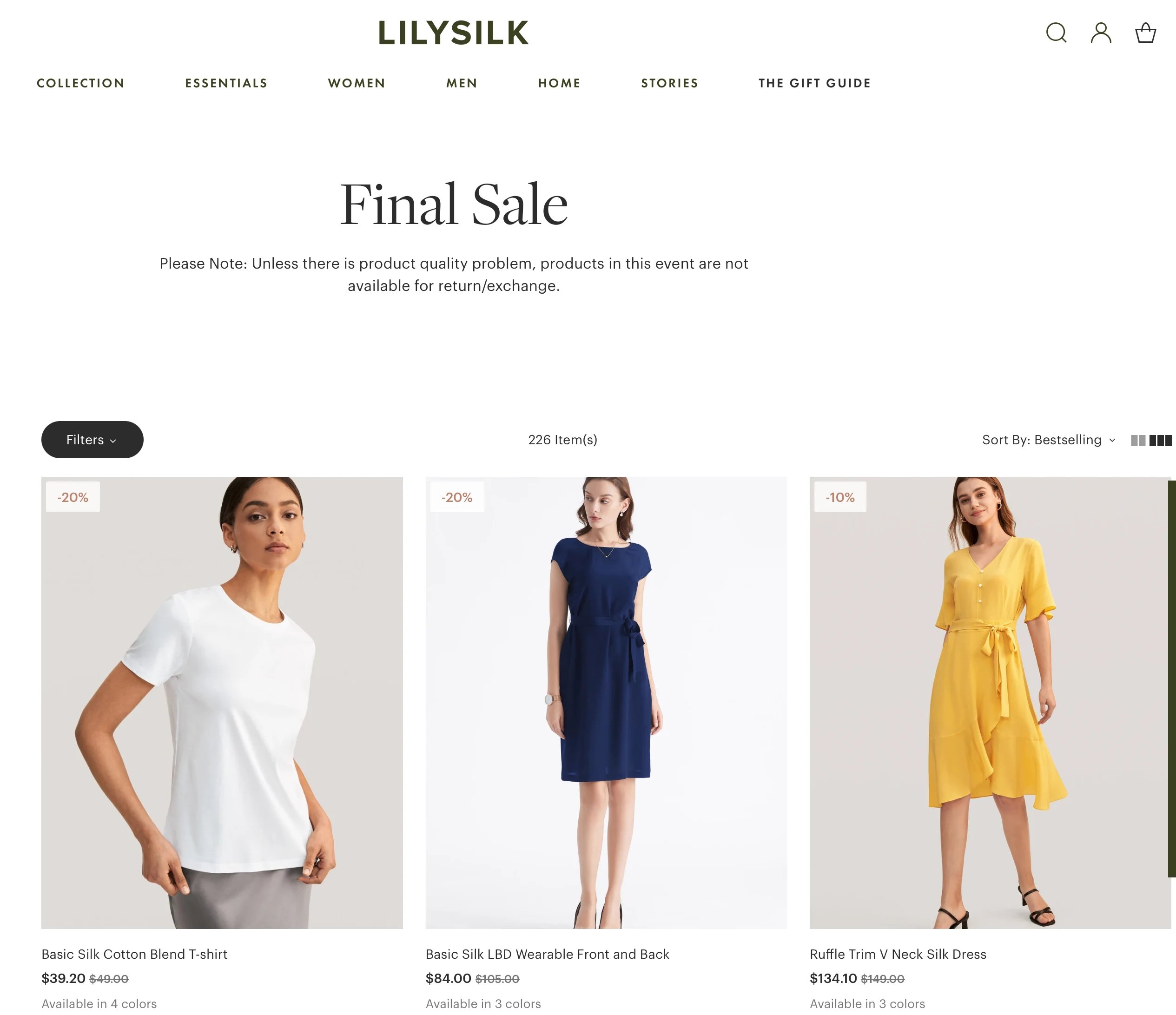 lilysilk sale 1