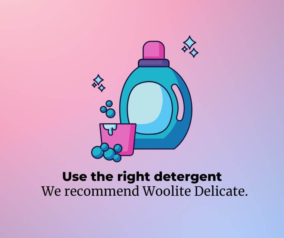 use right detergent to clean vessi