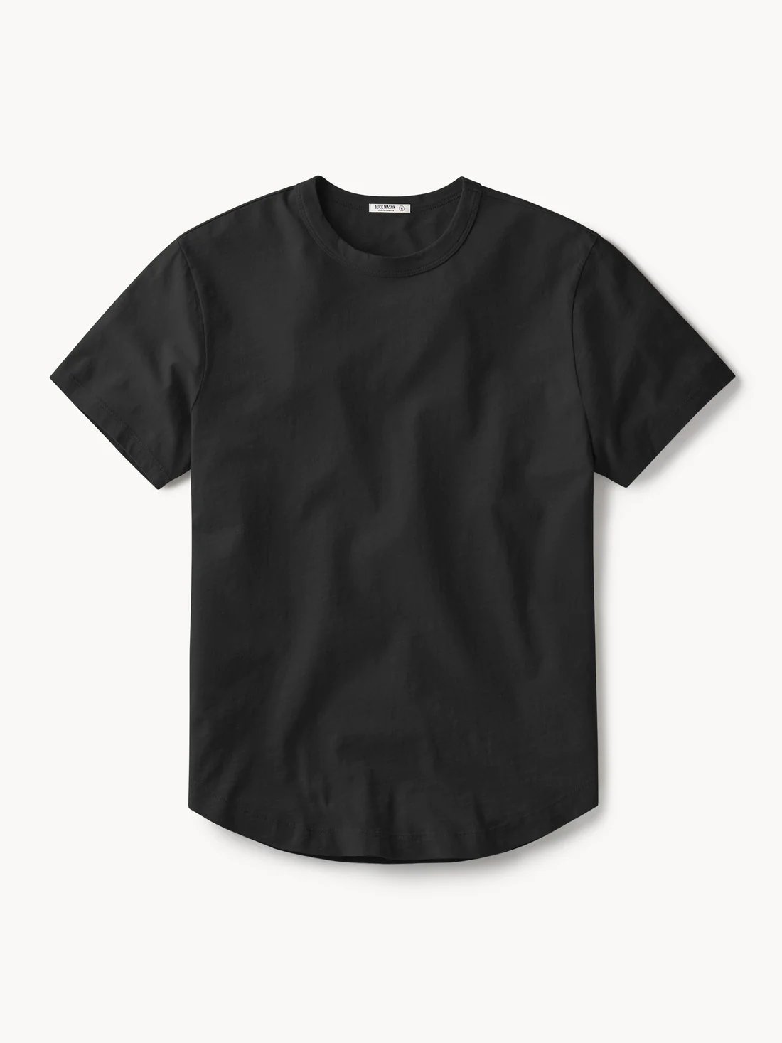 buck mason slub curved hem tee