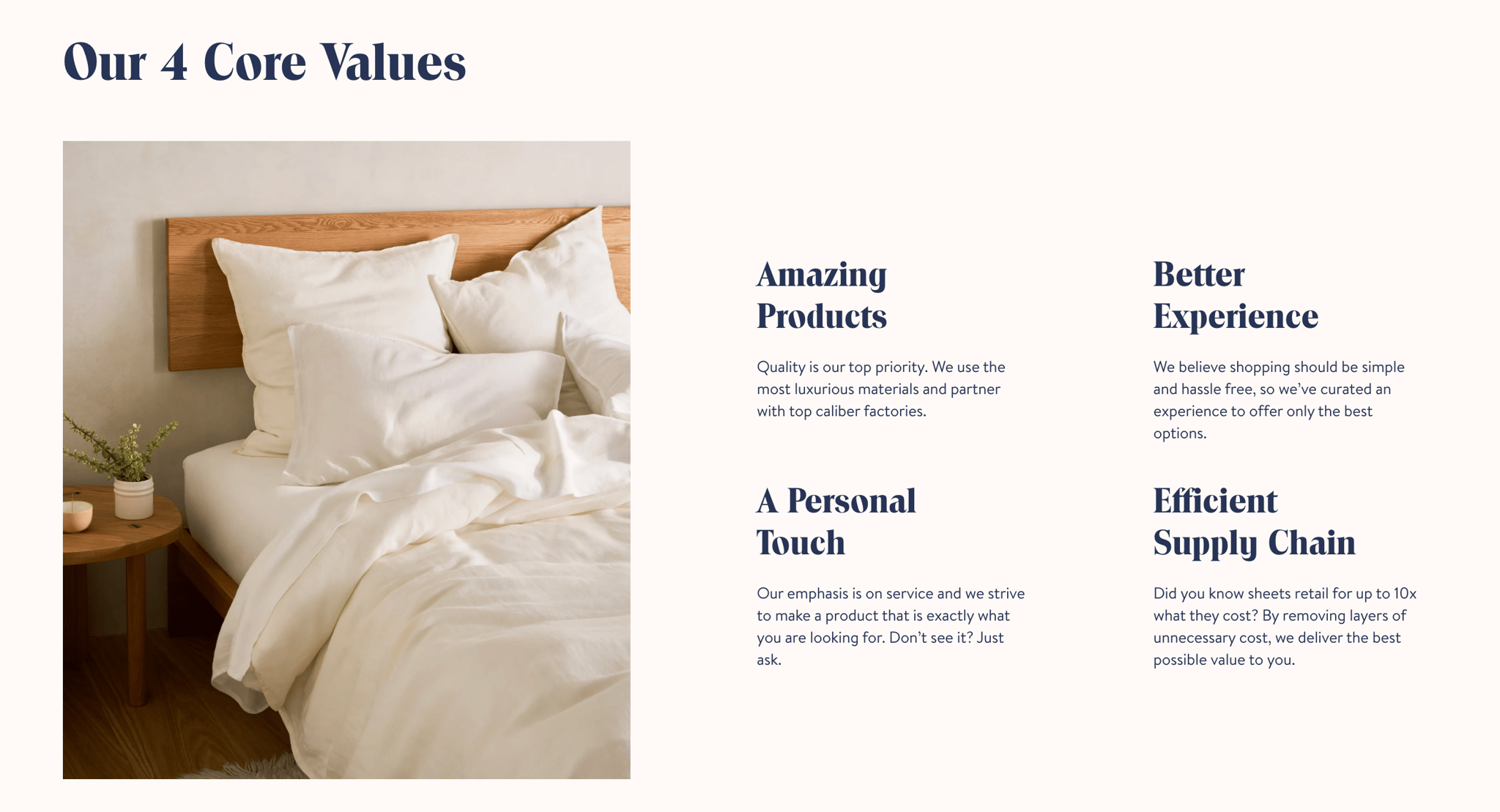 brooklinen core values