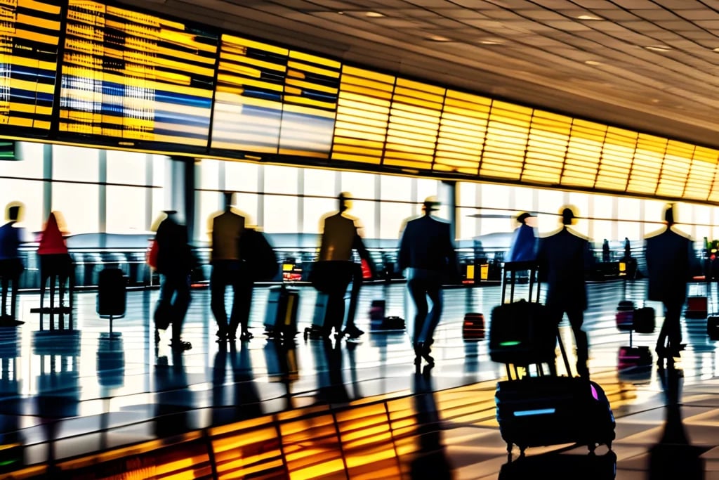 busy airport long exposure golden hour 770765126 1@0.5x 1024x683 1