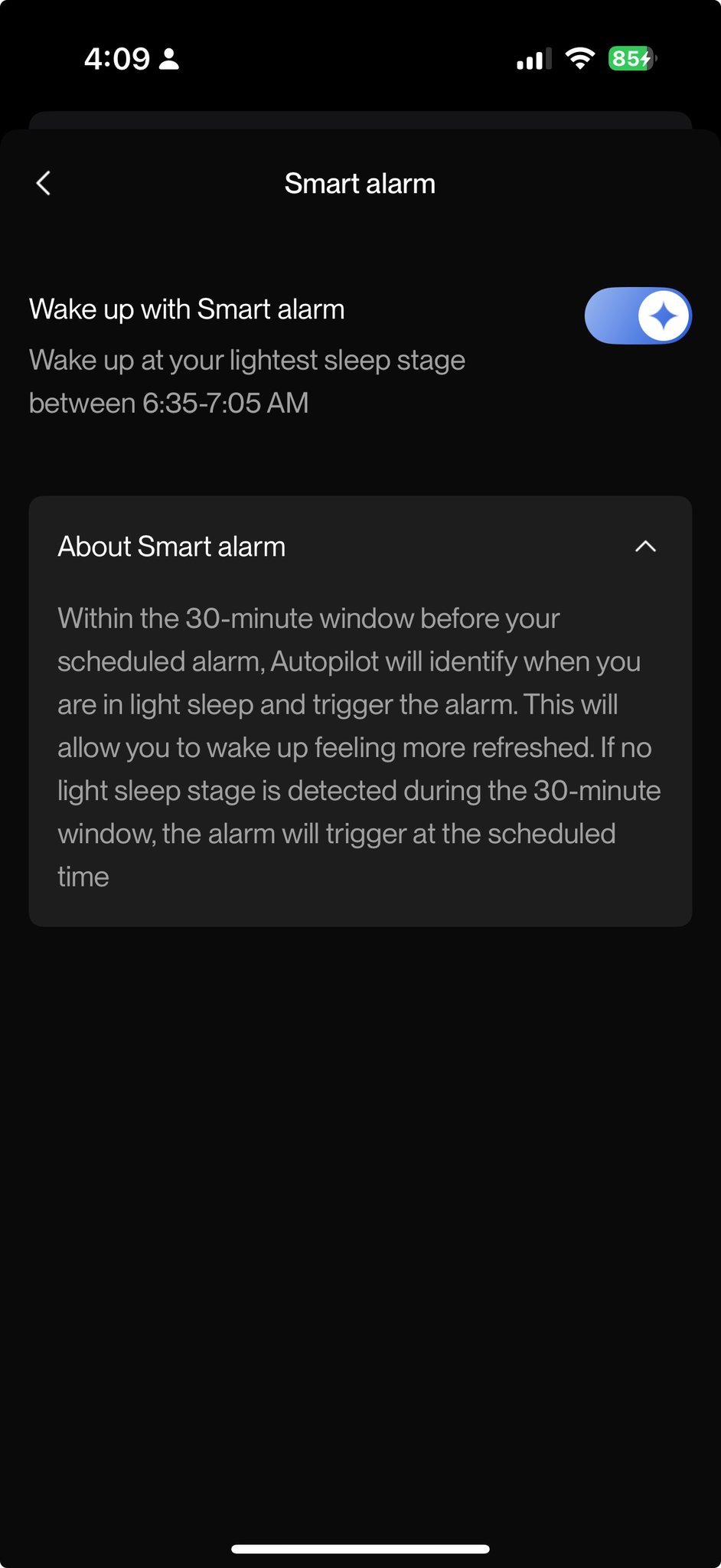 smart alarm