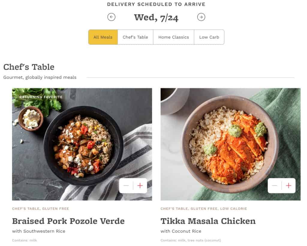new tovala meal choices!