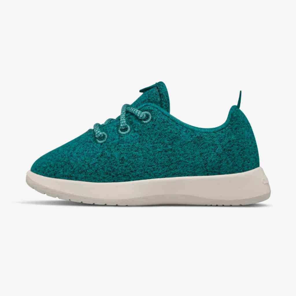 SB1TTTL SHOE LEFT GLOBAL KIDS SMALLBIRDS TUKE TEAL CREAM