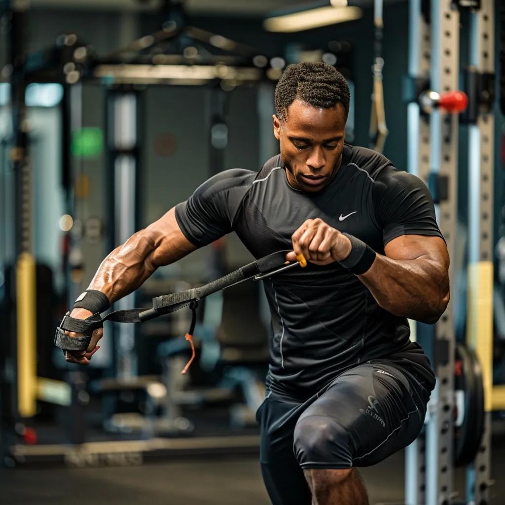 Athlete engaging in rehabilitation exercises for tendon and ligament recovery